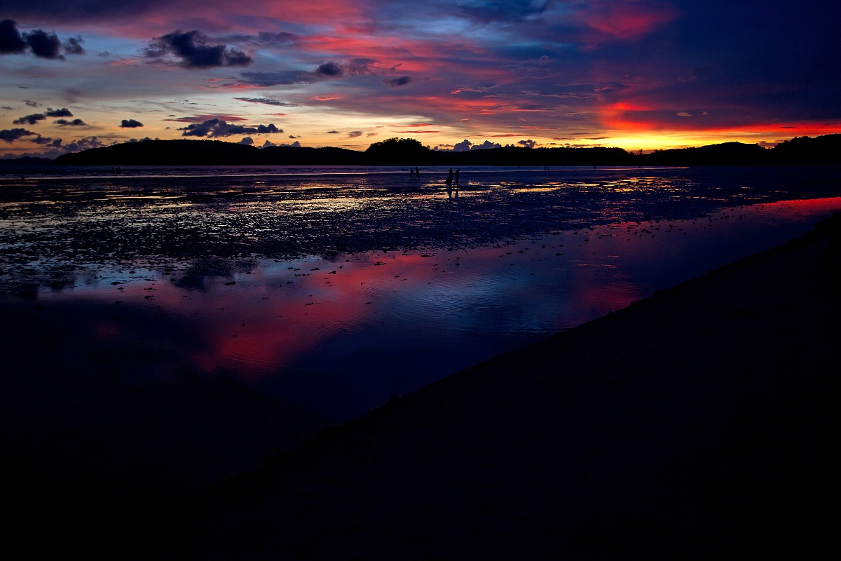 Sunset at Krabi Ao Nang beach - Thailand...