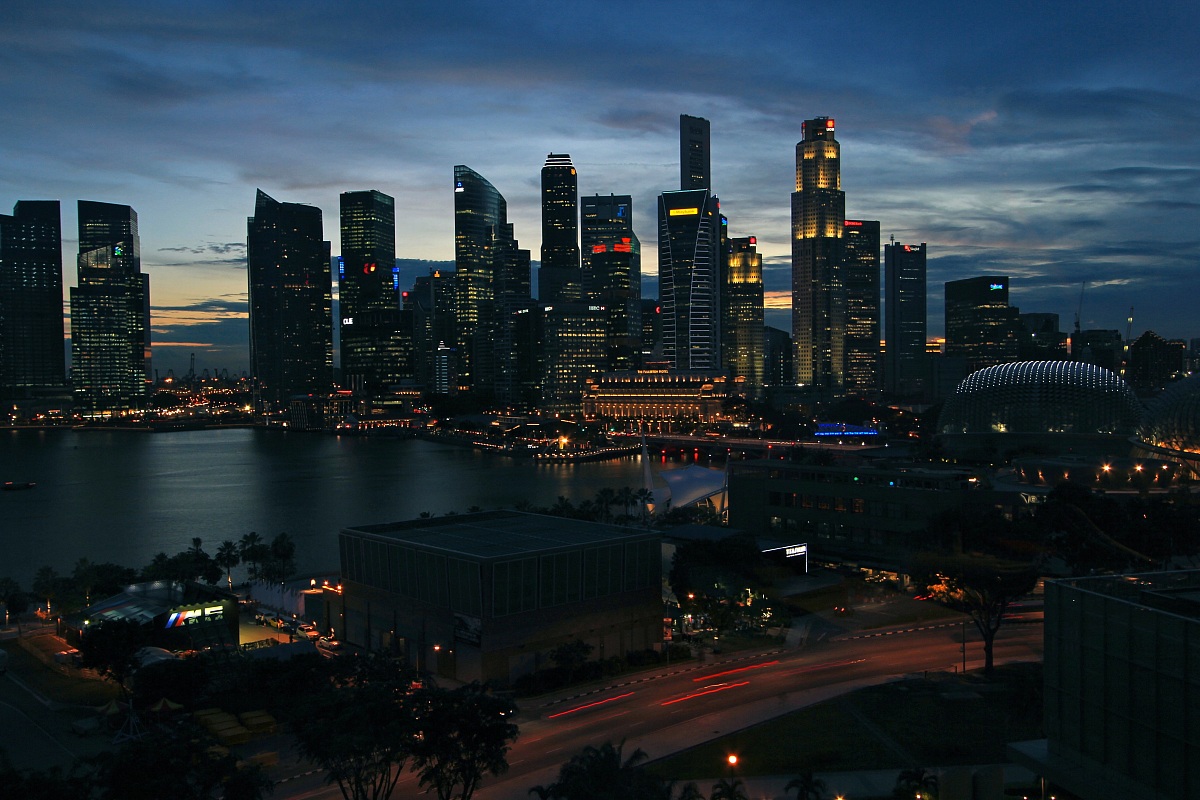 Singapore at night...
