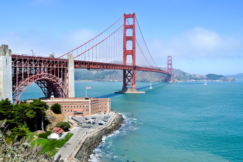 The Golden Gate bridge...