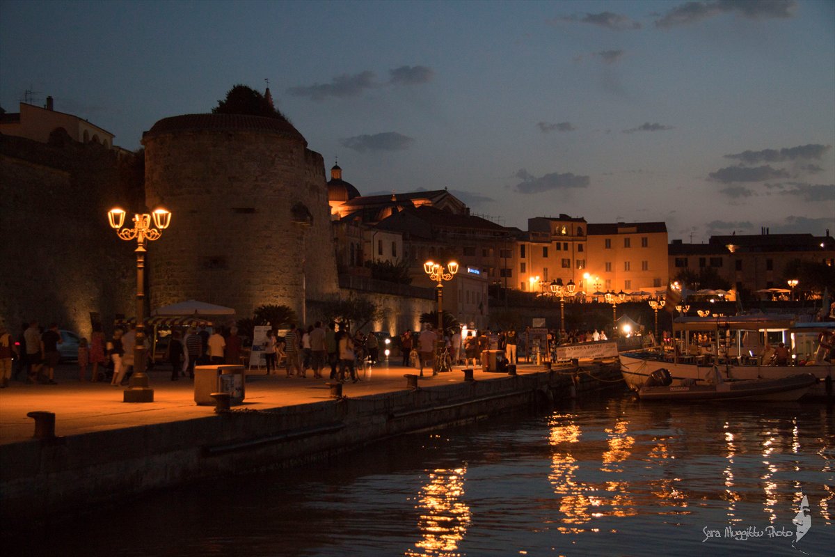 The Port of Alghero at night...