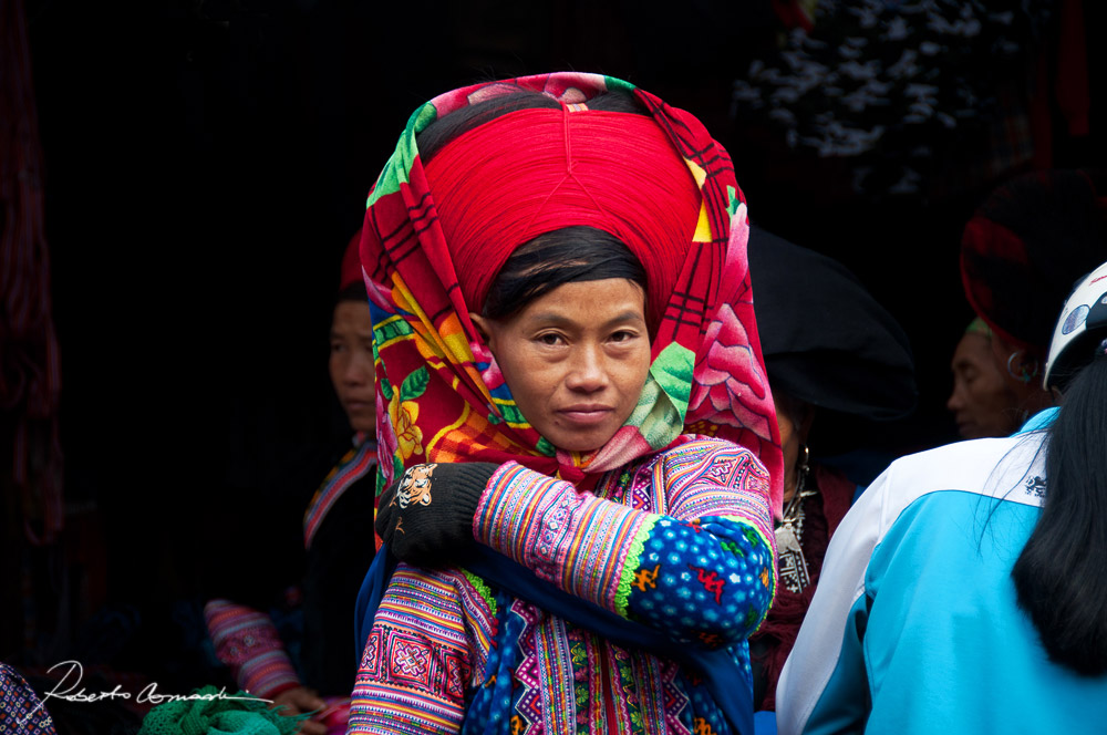 Red H'mong woman...