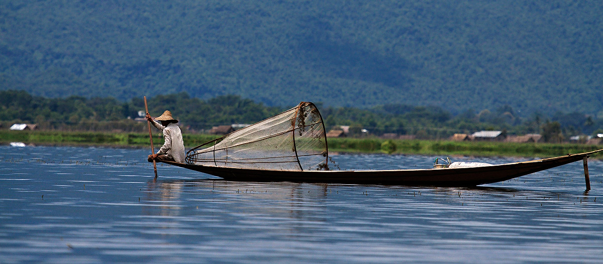 fisherman, Inle lake, Myanmar...