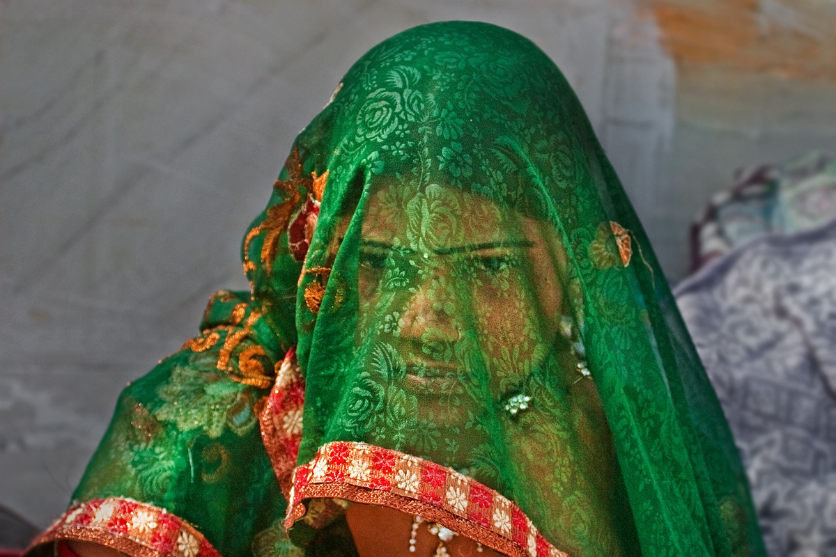 Portrait of a veiled woman...