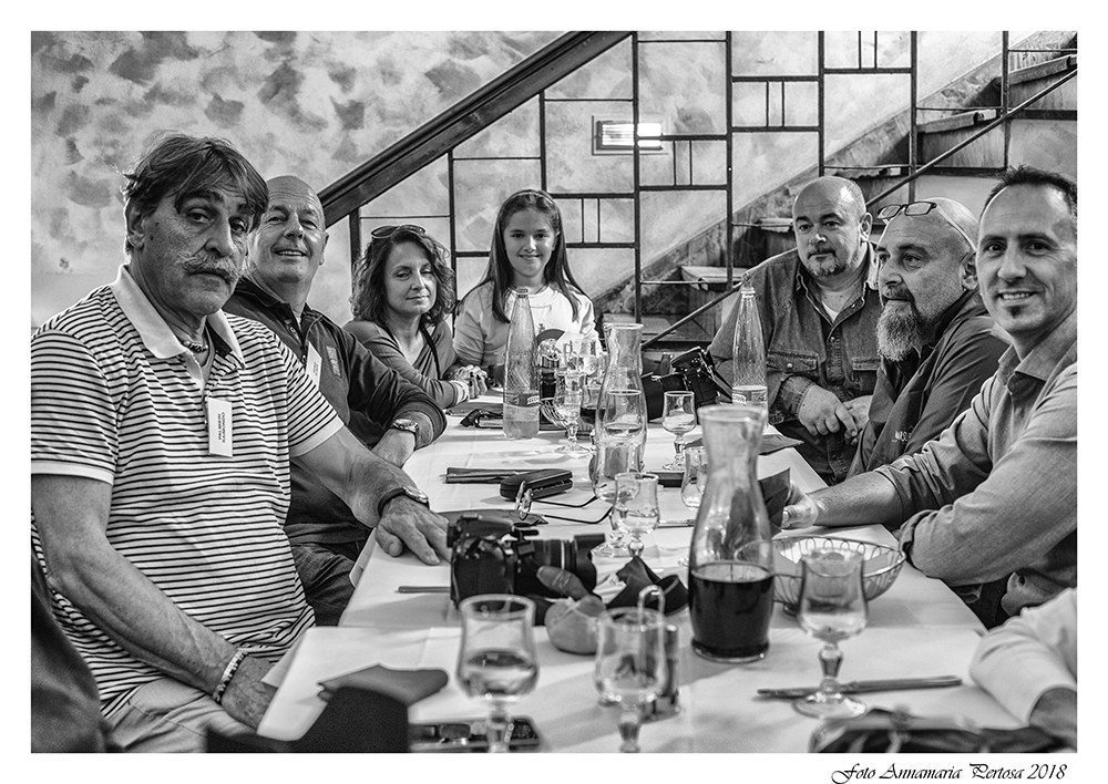 At the table you eat and chat...