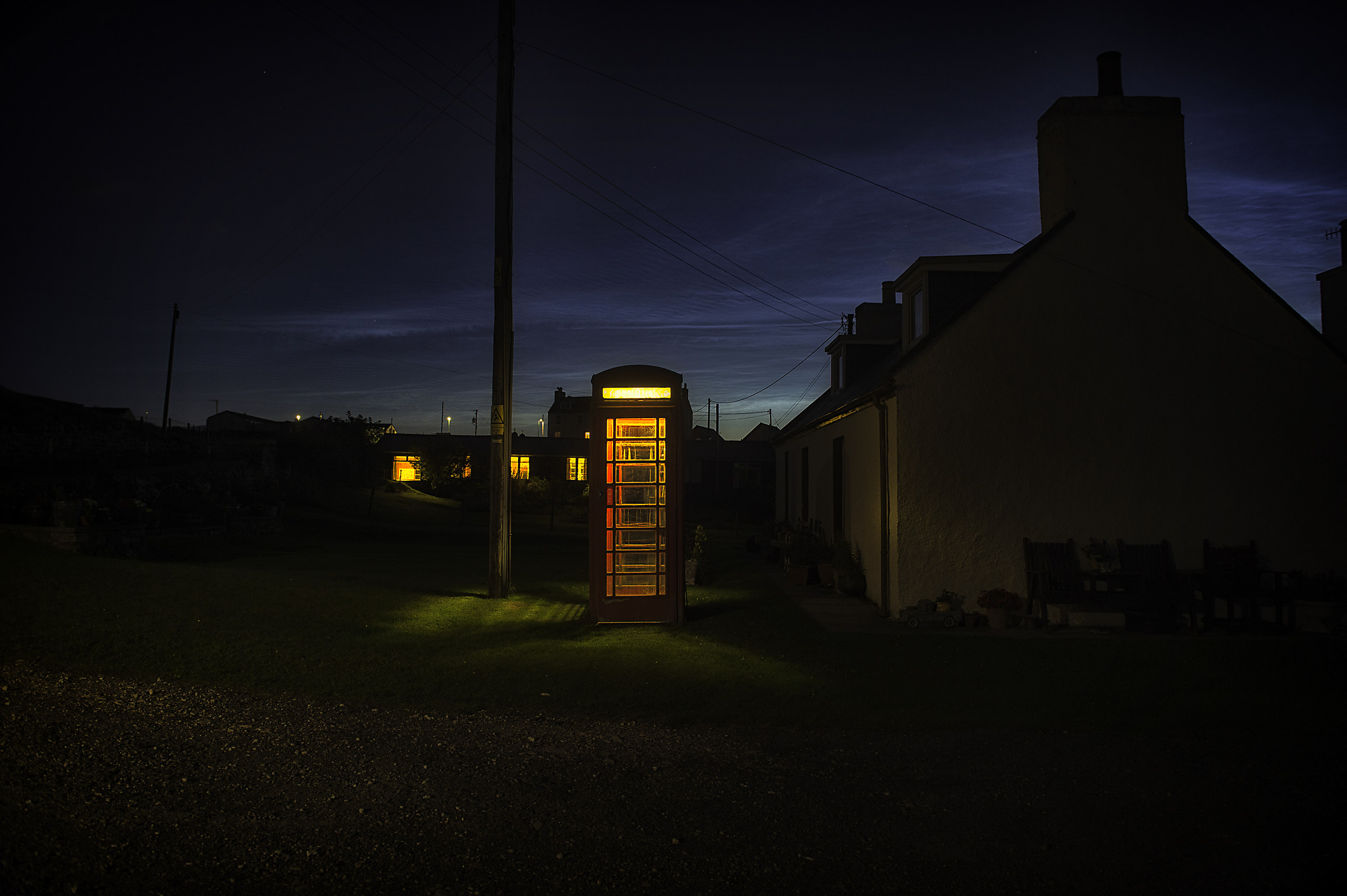 Red telephone box...