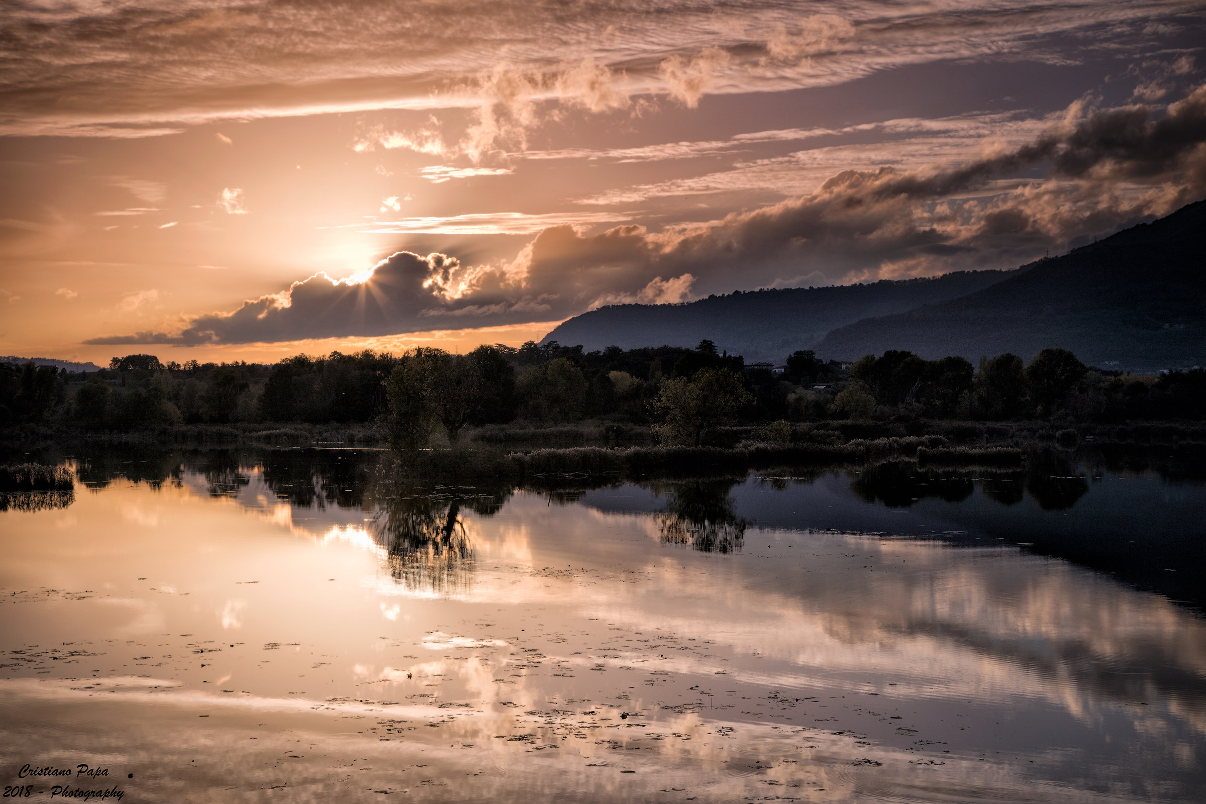 Sunset at Peat Boers...