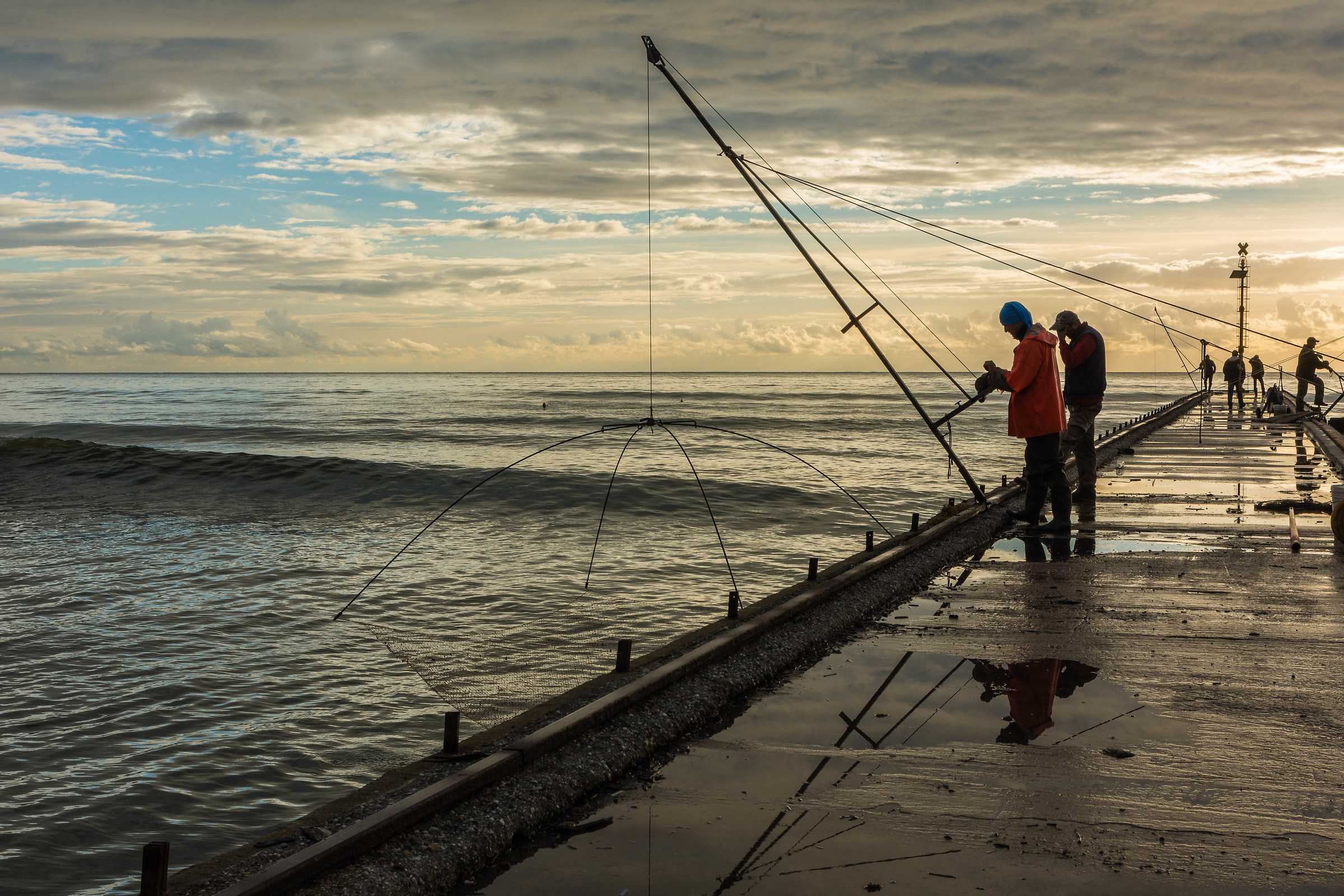 Fishermen in action...