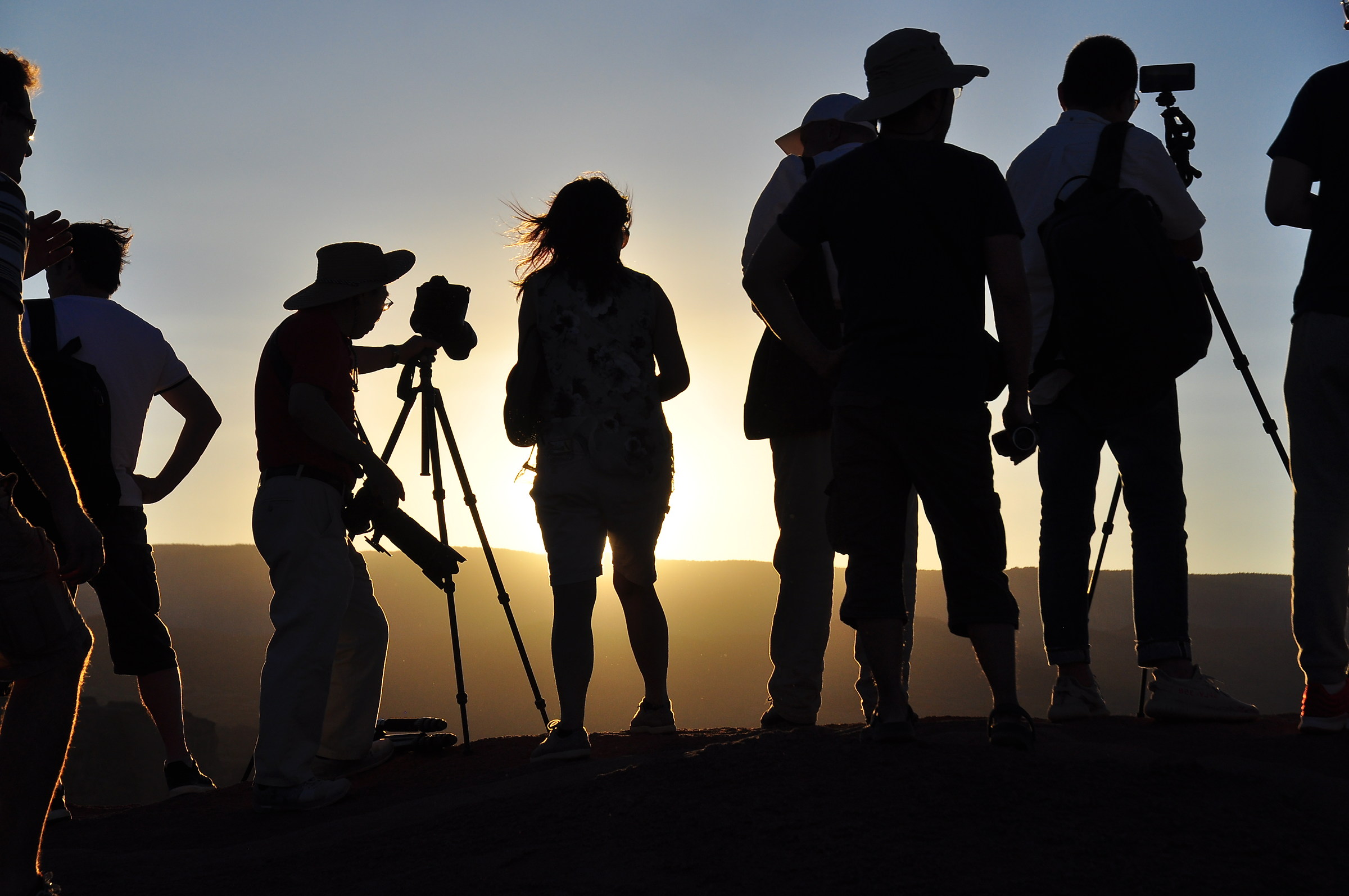 Photographers at sunset...