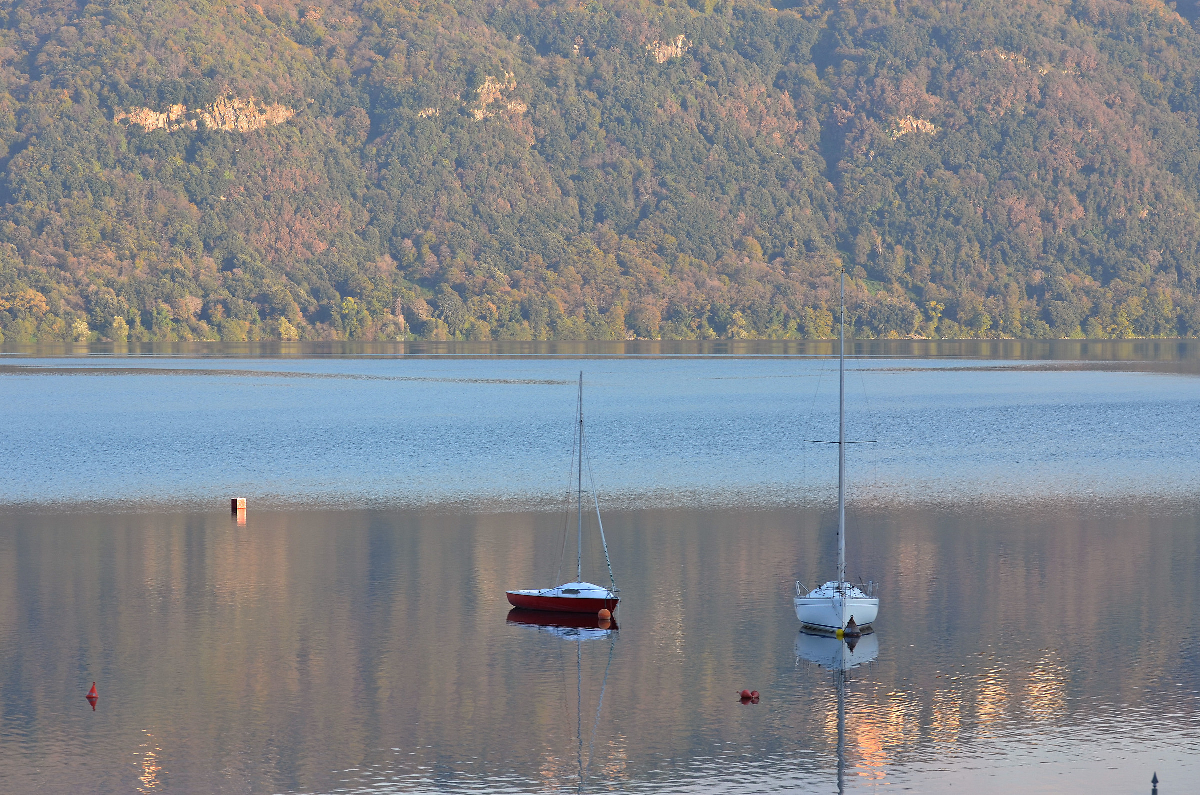 Boats in the lake of Castel Gandolfo...