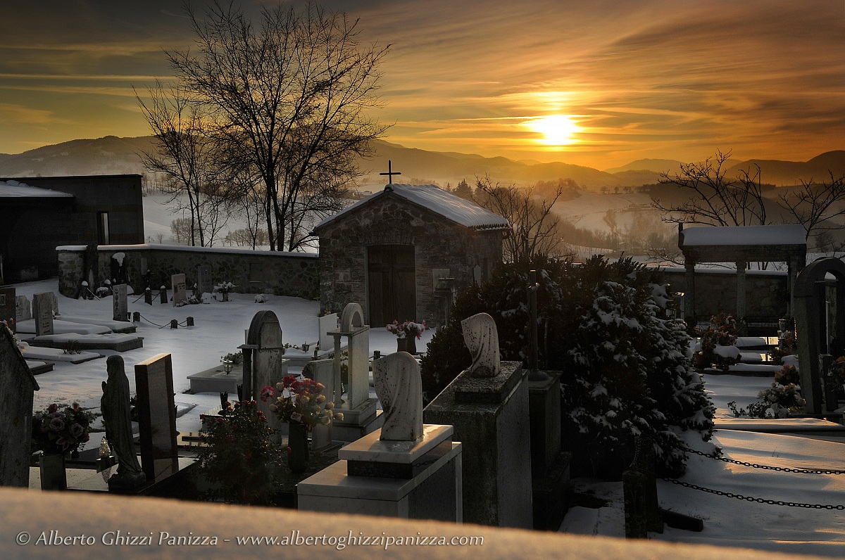 Sunset on the cemetery...