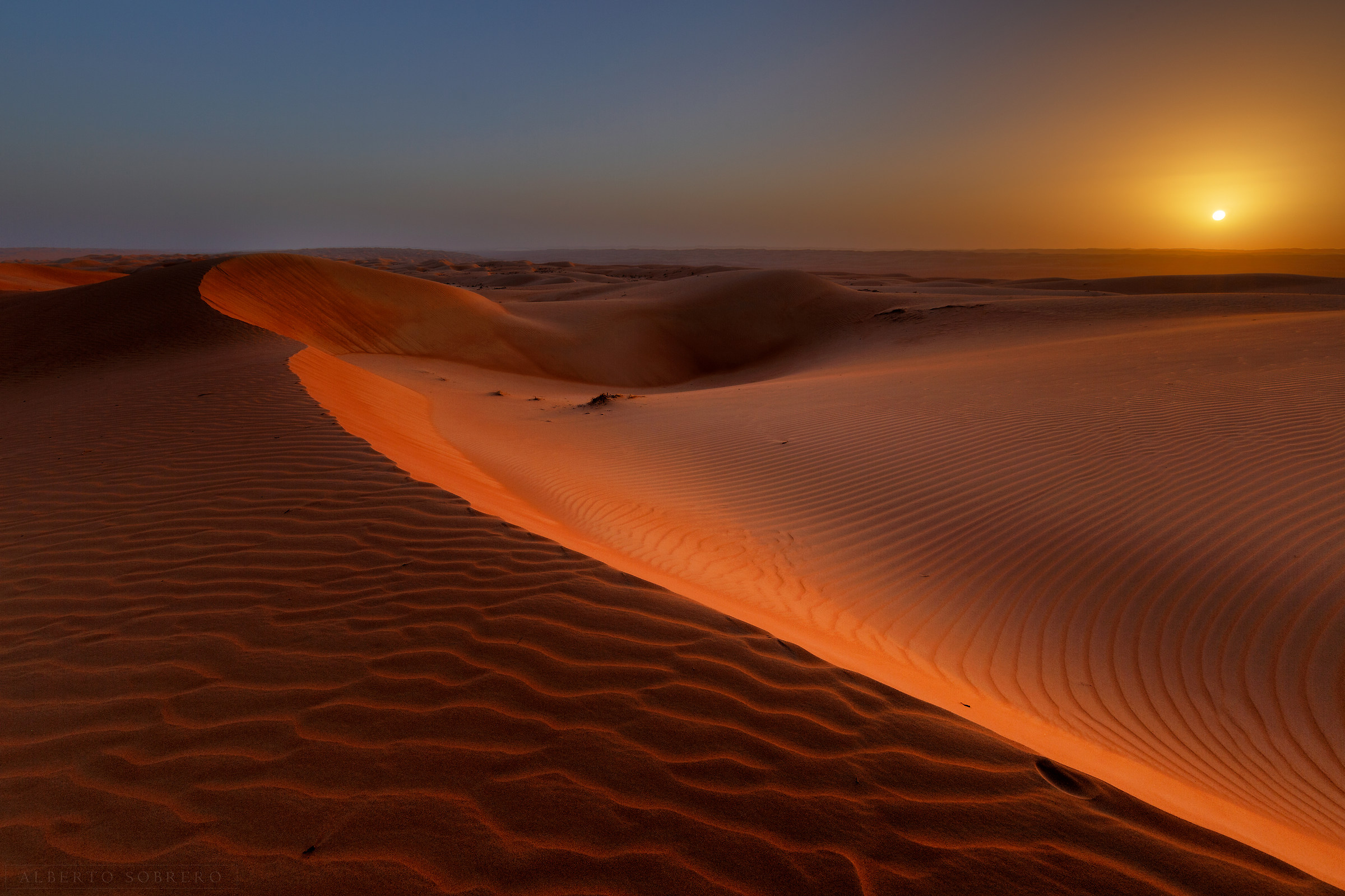 Gli ultimi raggi sulle dune (Wahiba Sands -Oman)...