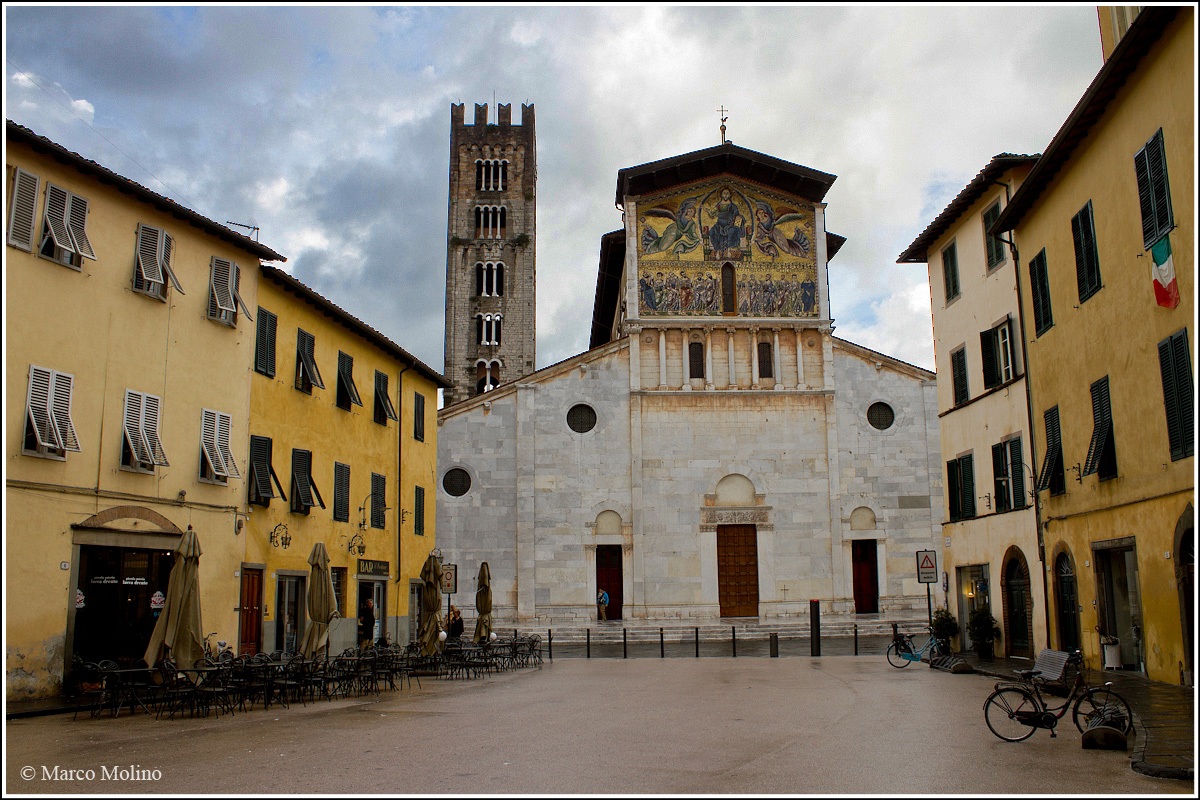 Lucca, Piazza San Frediano, the Basilica of San Frediano...