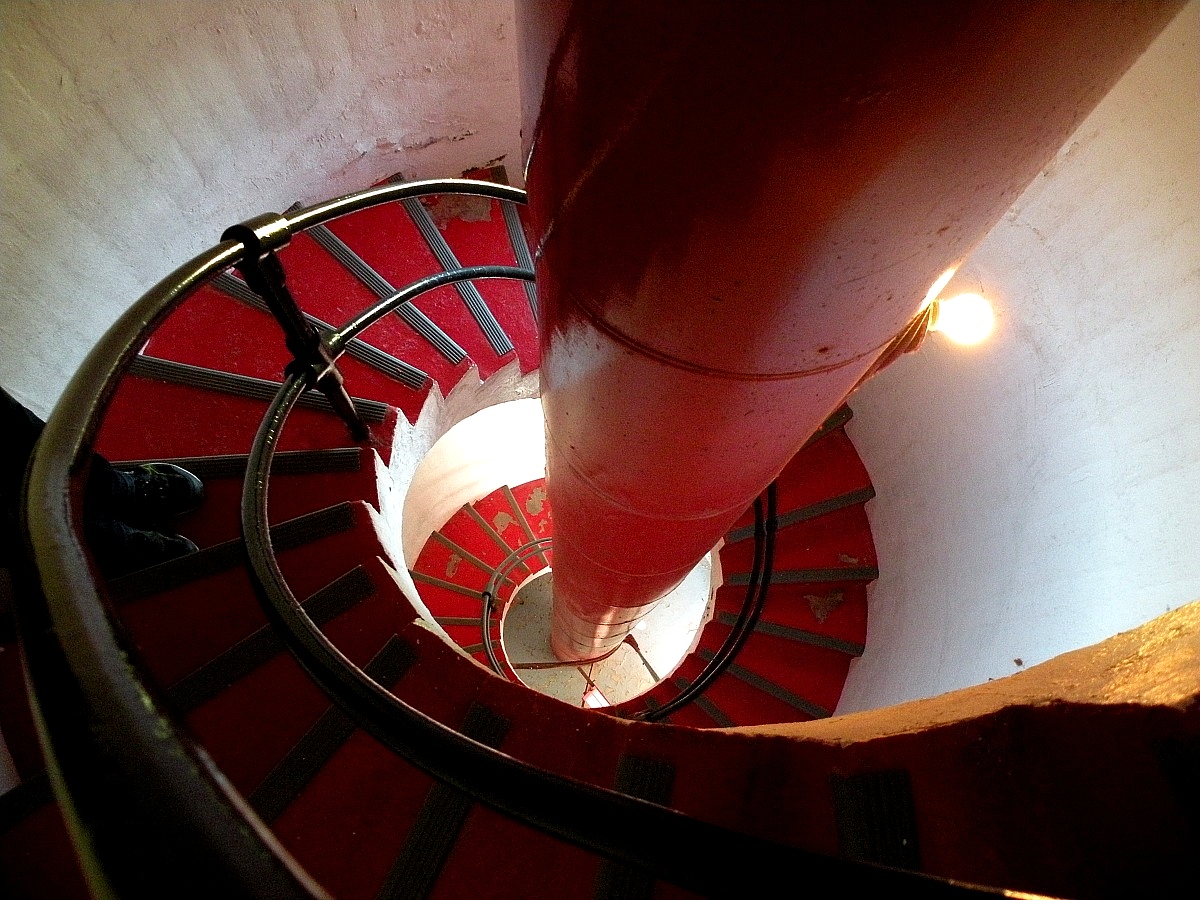 The stairs of the lighthouse...