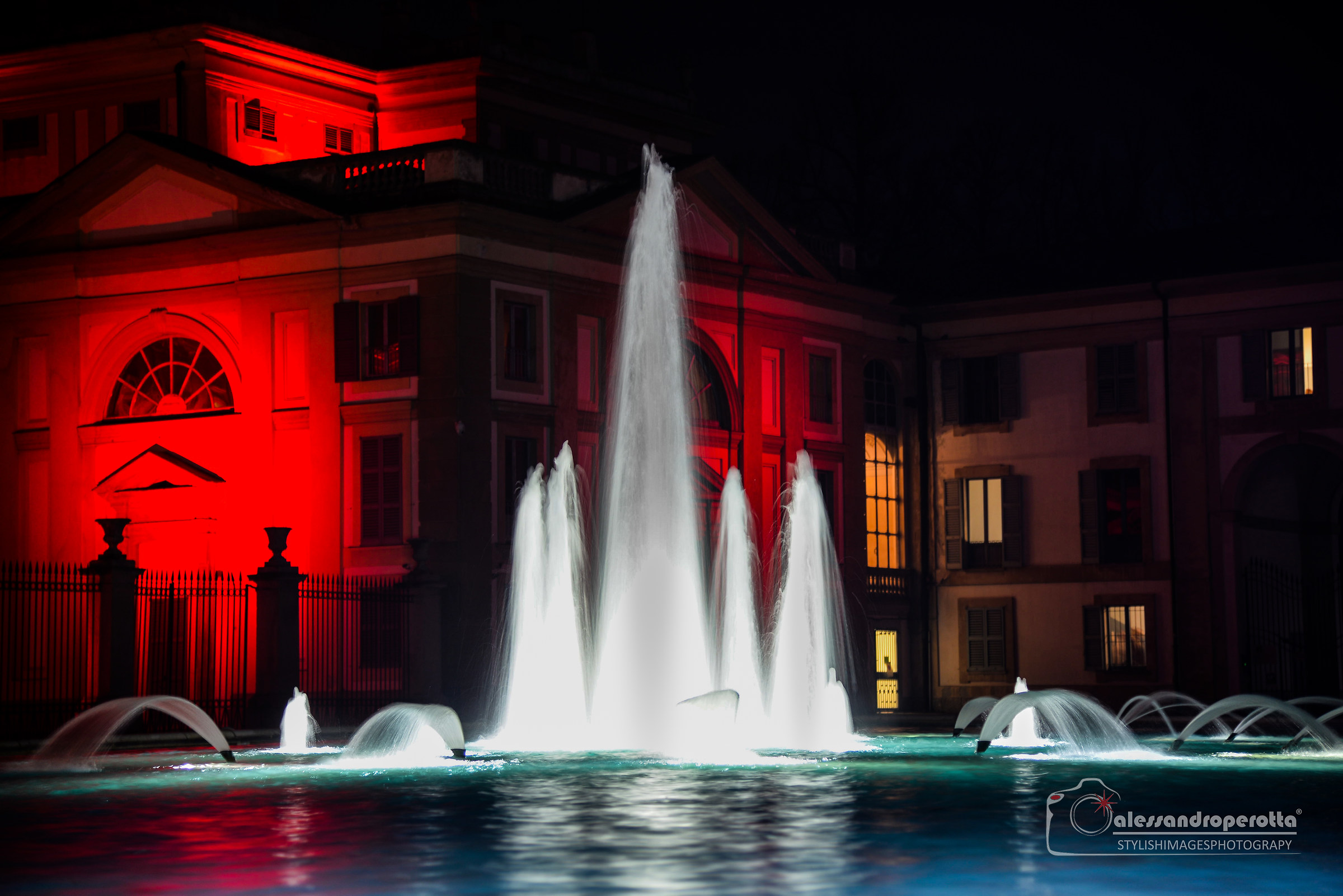 Royal Villa of Monza by night...