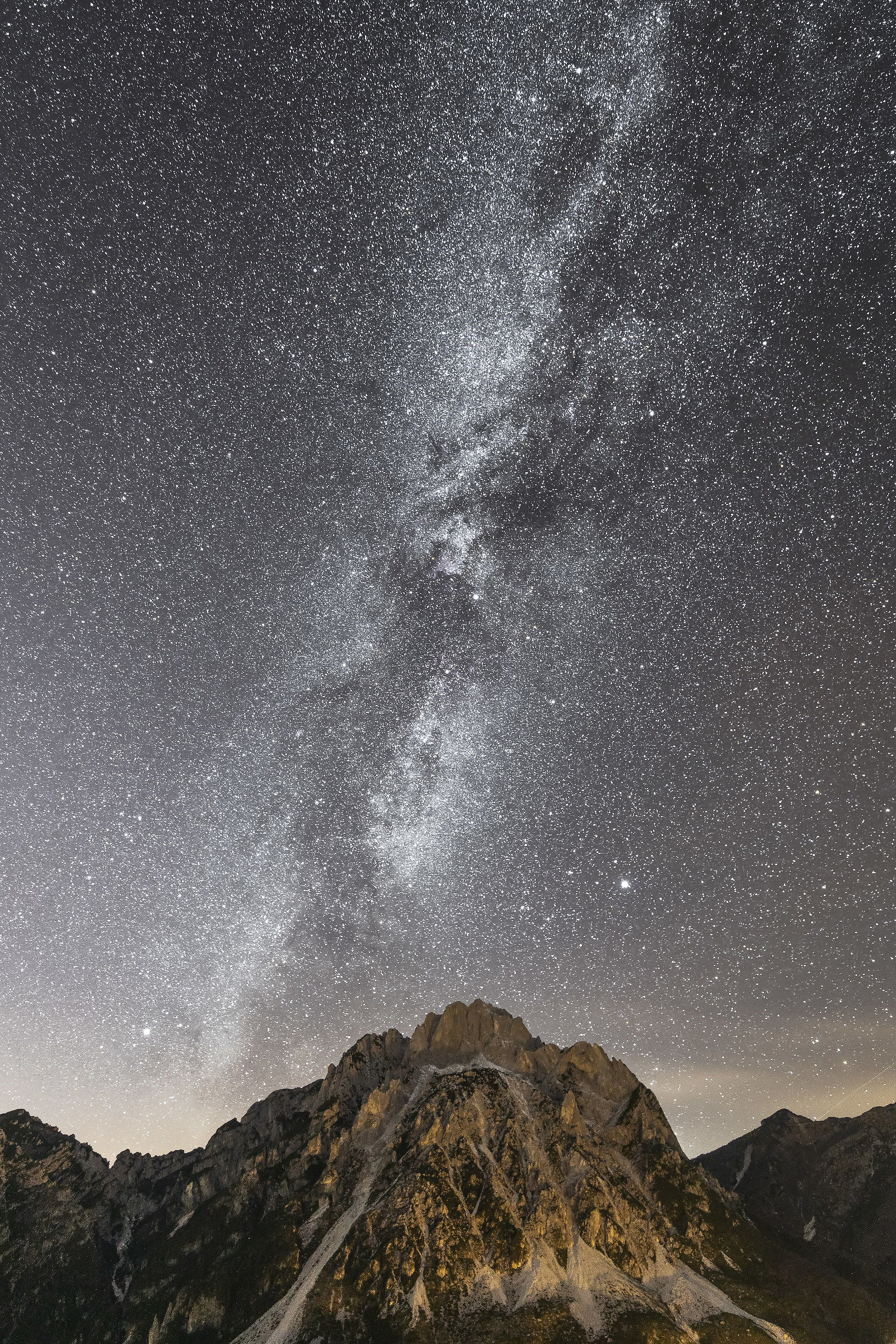 Crete Grauzaria and Milky Way (Carnic Alps)...