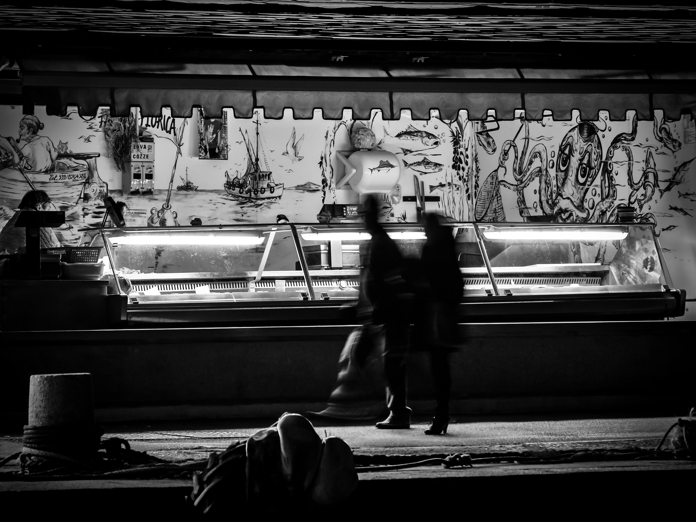 The fishmonger on the pier...