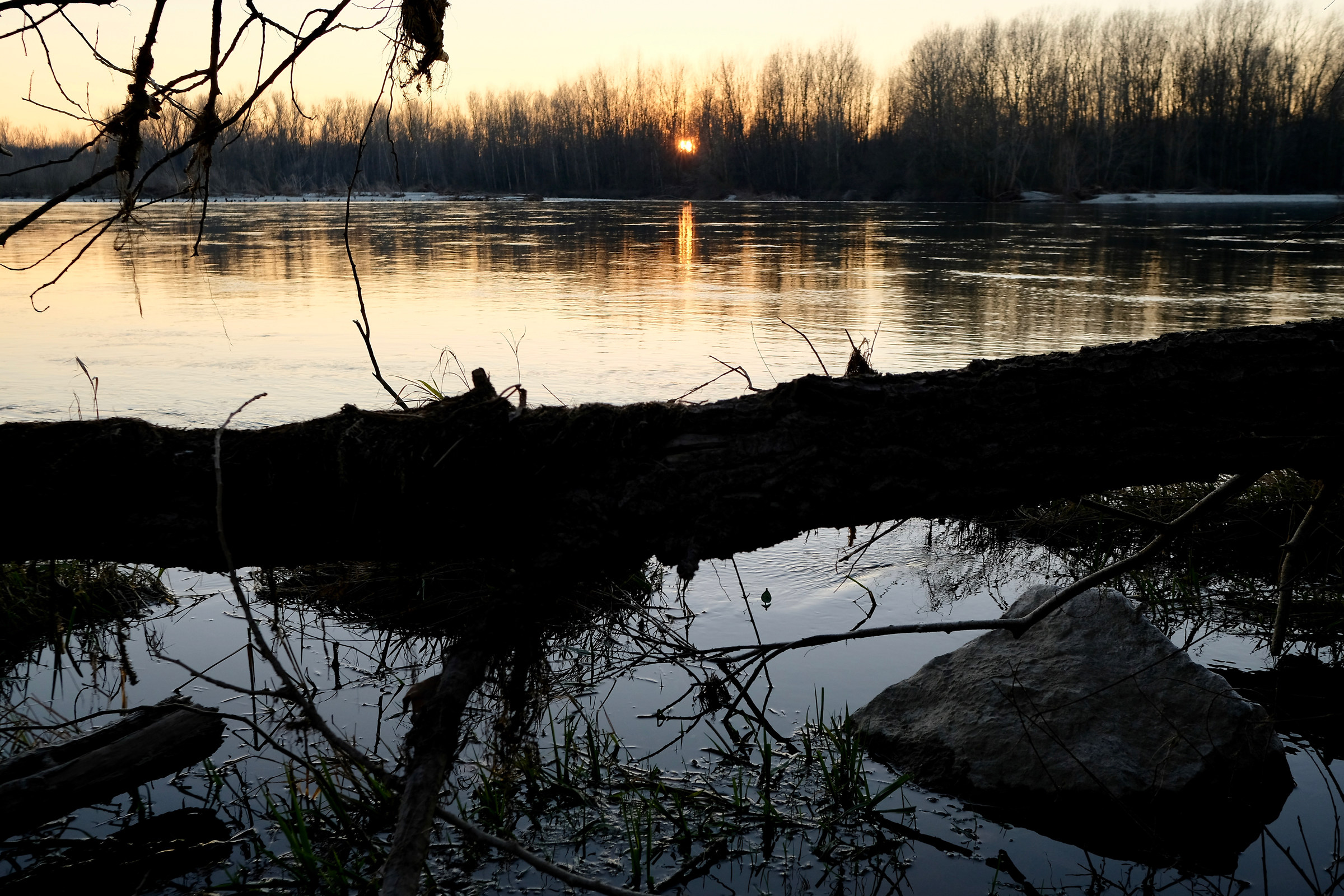 Goodbye to 2018. Sunset on the Ticino...