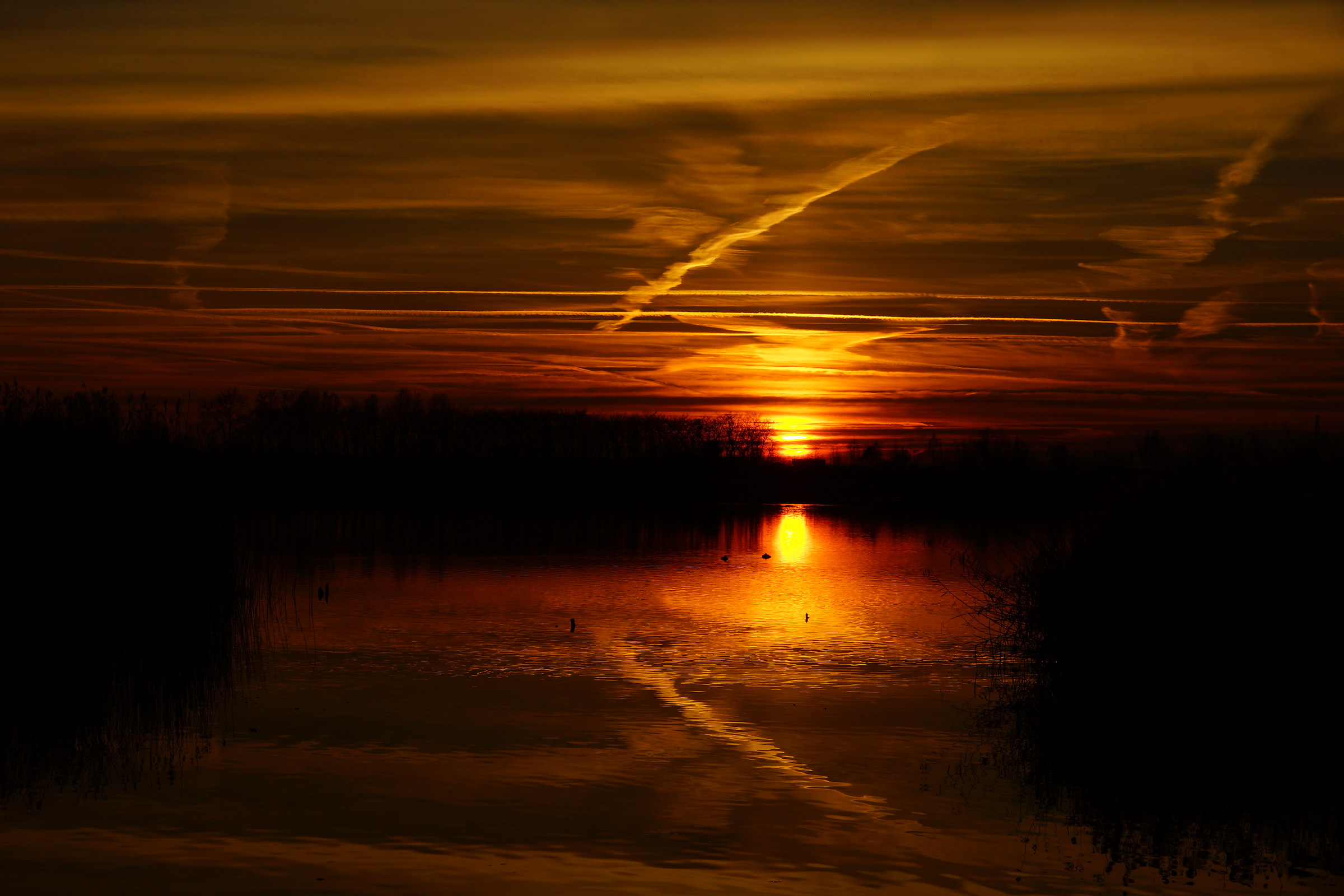 Sunset on the lake ...