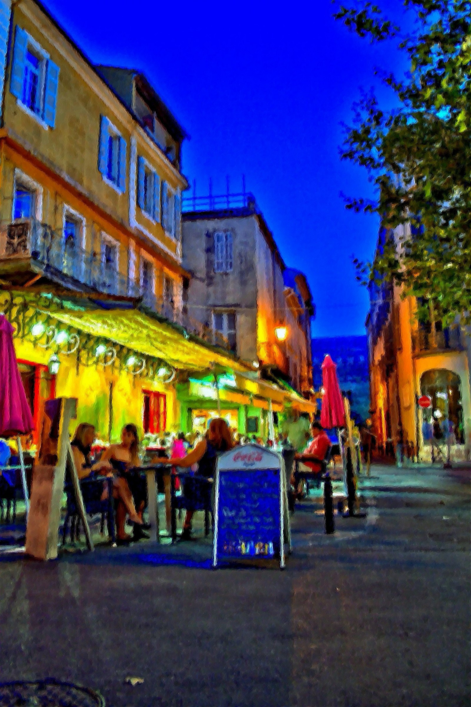 Cafe Terrace at Night (Place du Forum, Arles)...