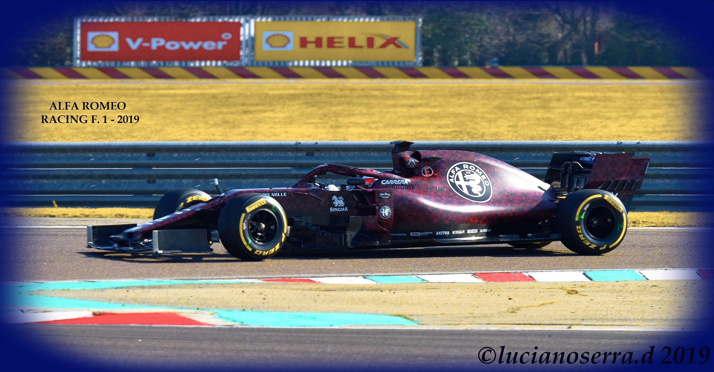 Kimi Raikkonen on Alfa Romeo Racing F. 1 2019...