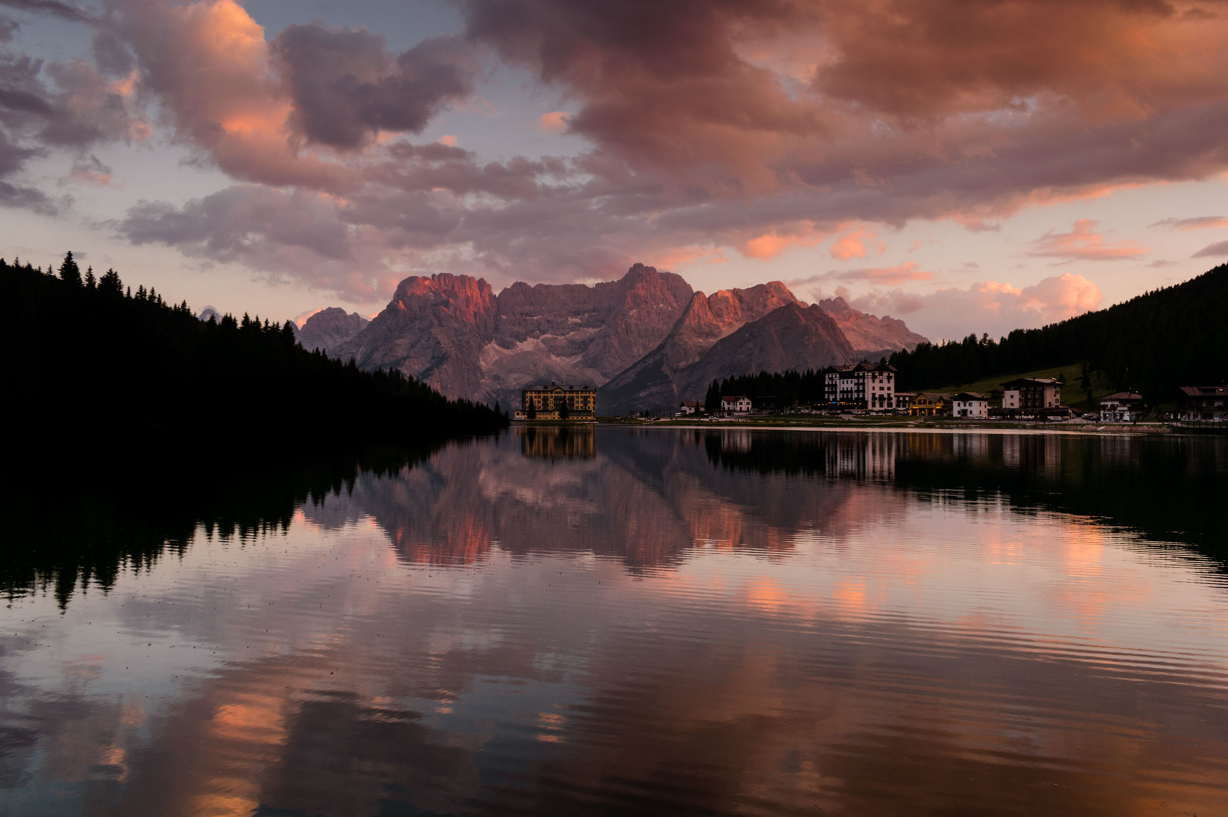 Sorapis reflected on the lake of Misurina...