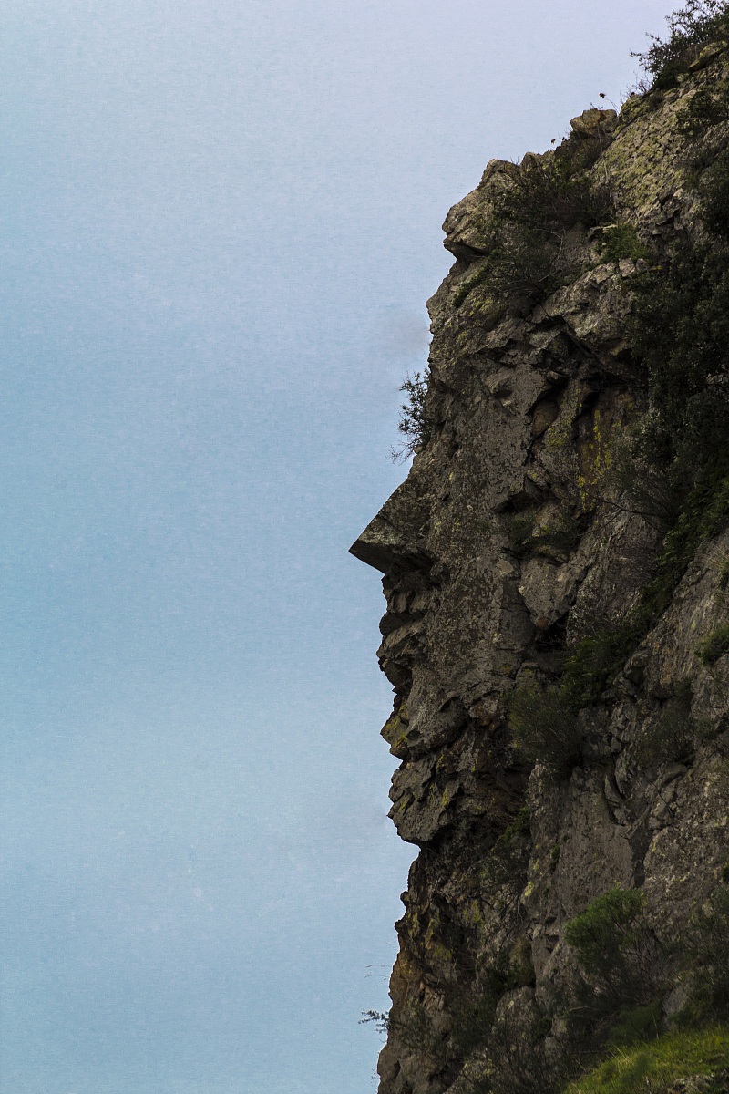 Face in the rock...
