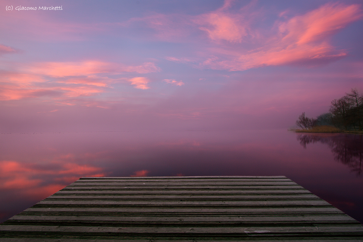 Sunrise at the lake of Varese...