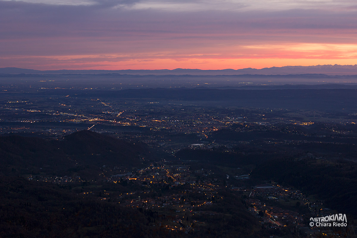 View of the Biella after sunset...