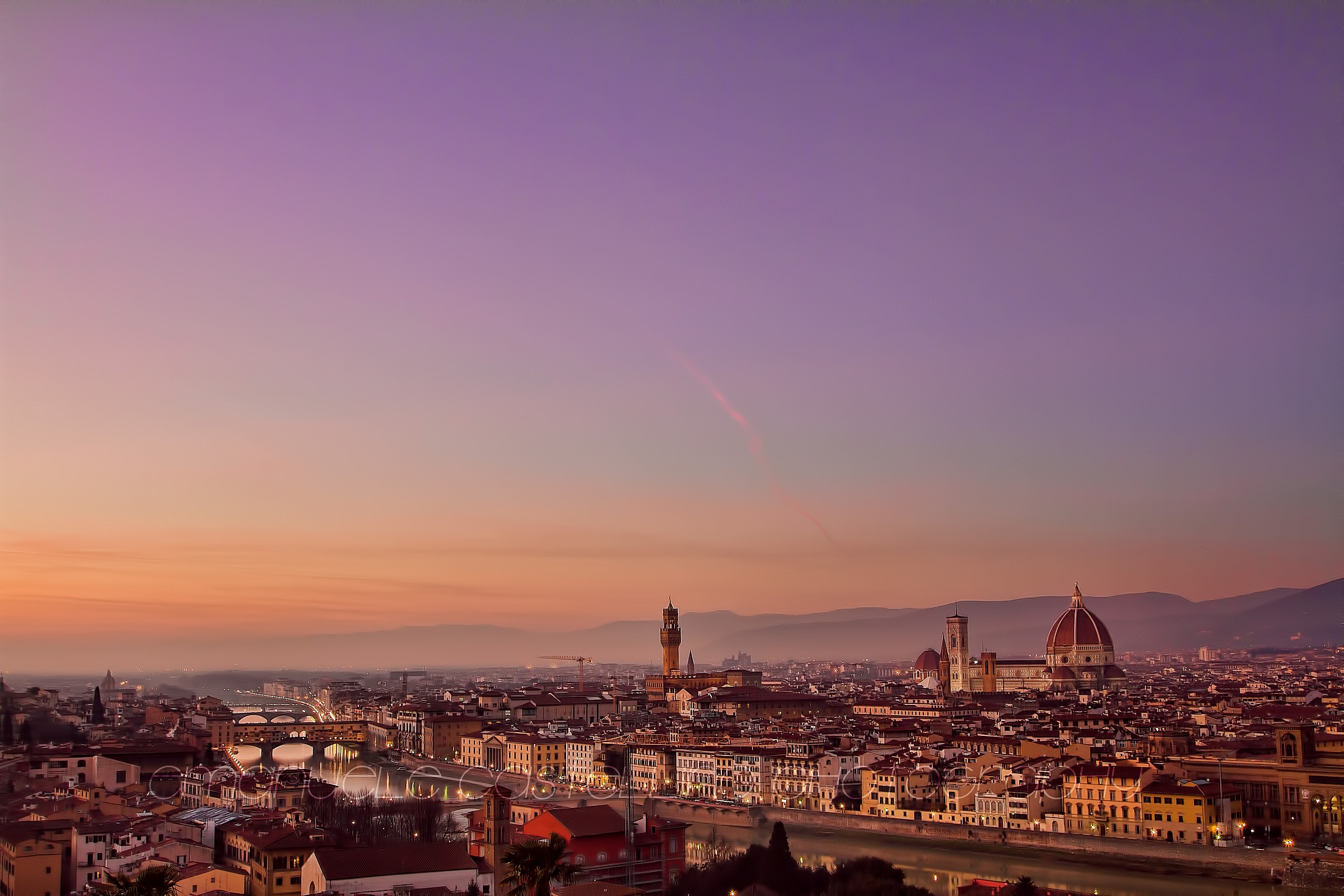 sunset over Florence...