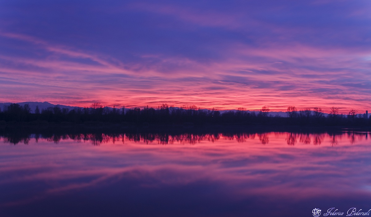 tramonto sul lago......