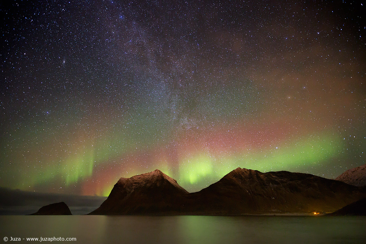 Aurora and Milky Way, 016442...