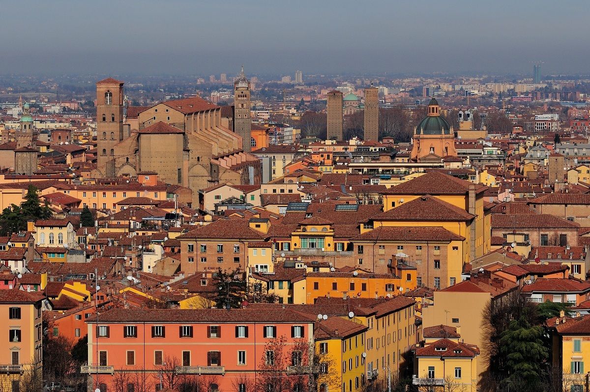 Bologna from the hills...