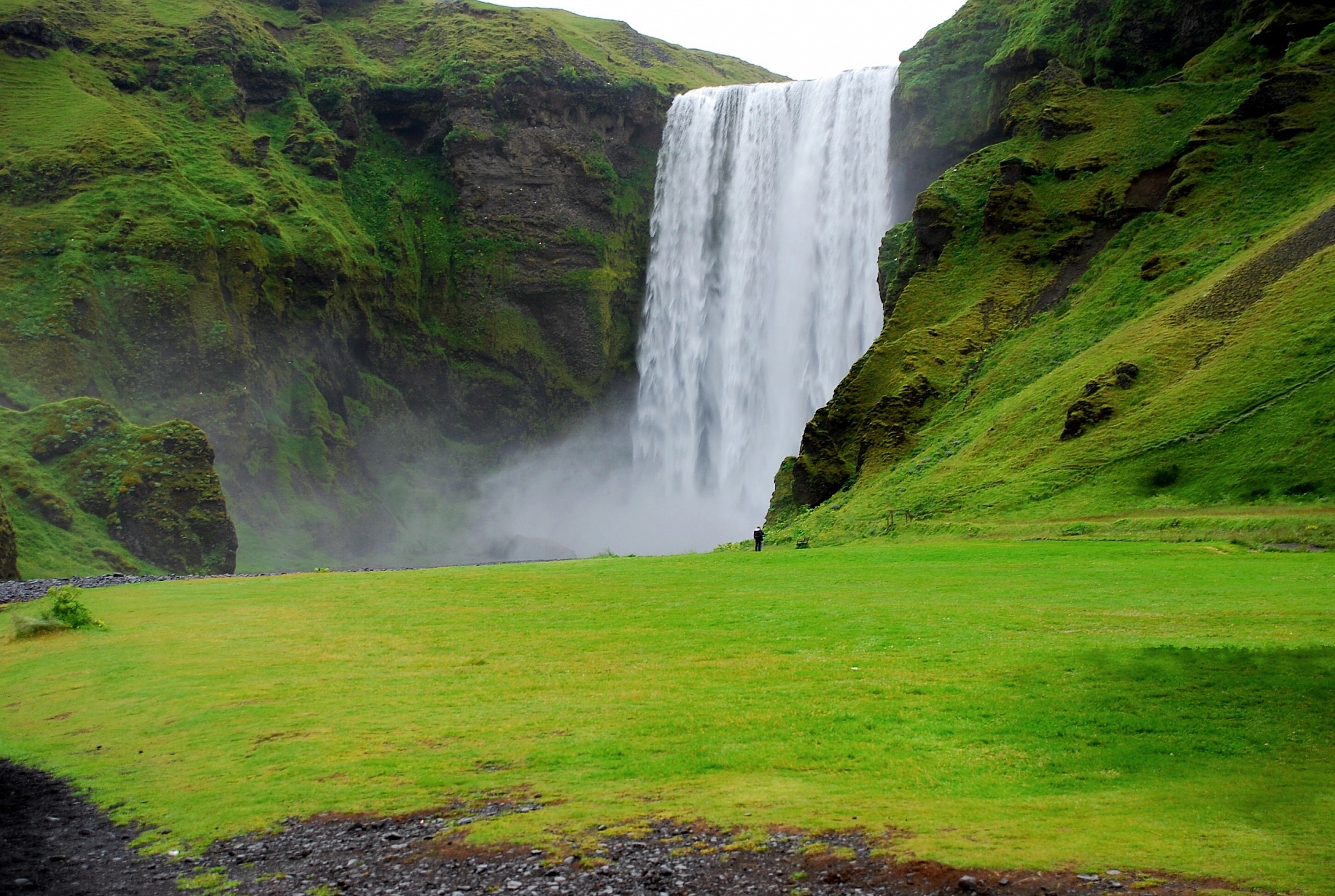 Icelandic waterfall in the rain...