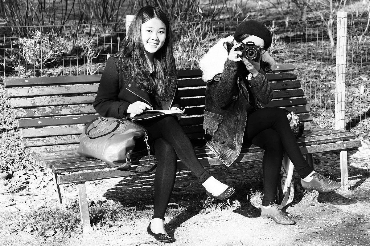 Chinese tourists. Castle Park (London)...