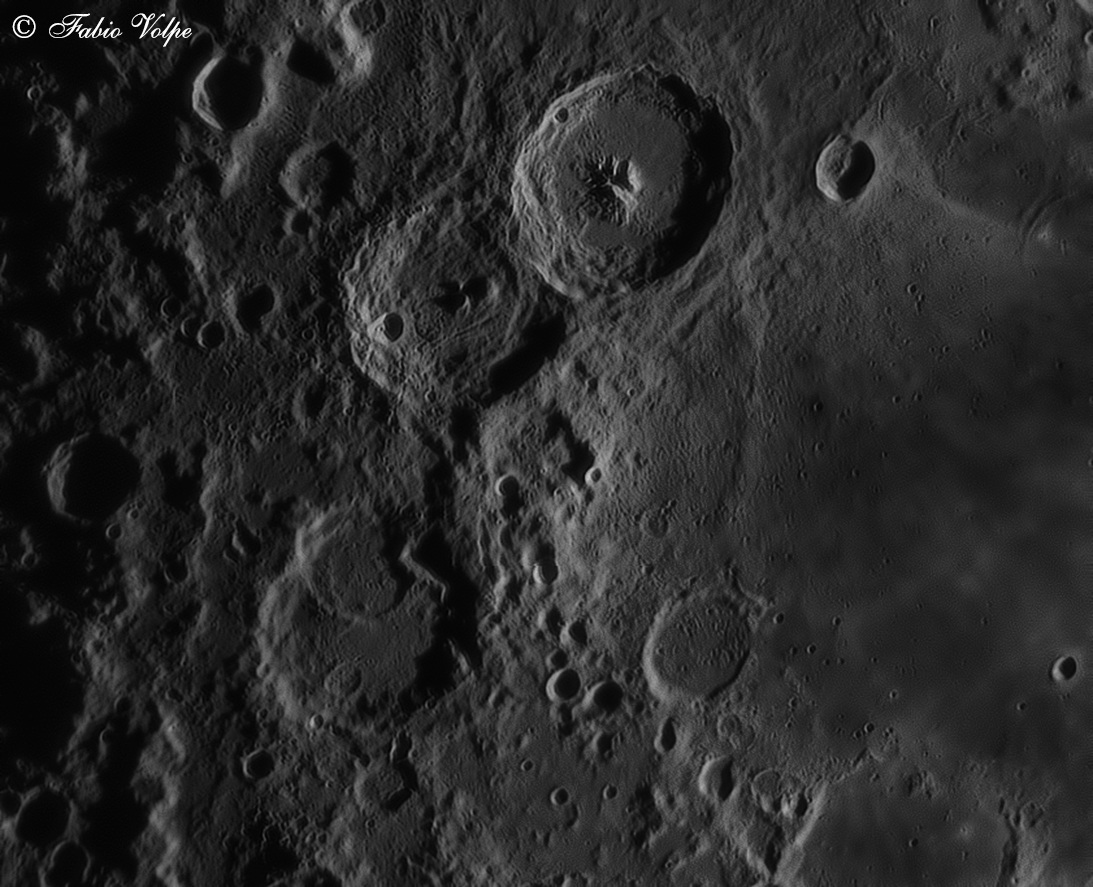 Lunar craters Theophilus, Cyrillus, Catharina...