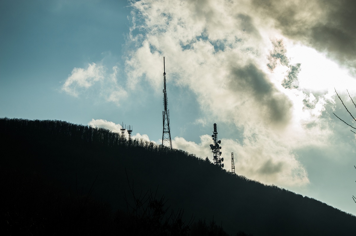 The antennas of the Monte Venda...