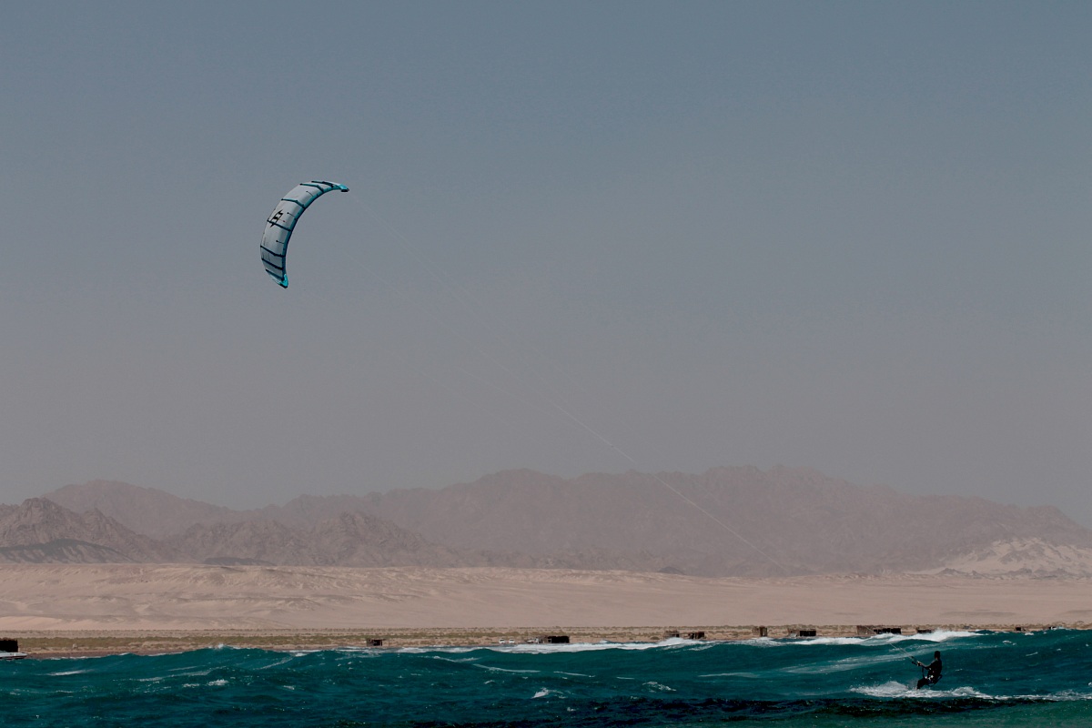 kite surfing...