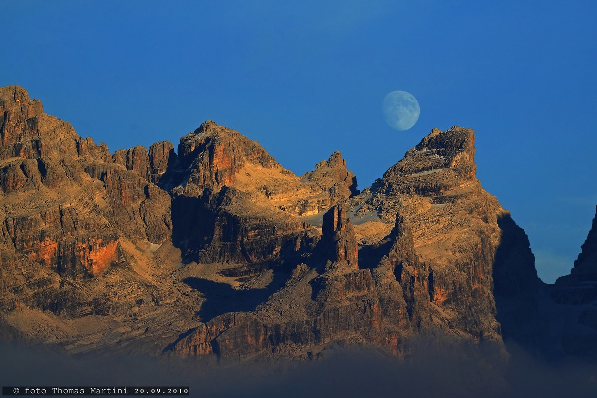 Brenta at sunset with moon...
