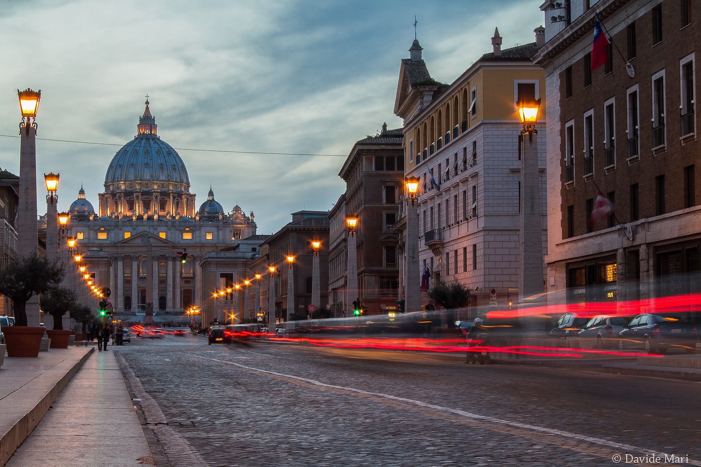 View of St. Peter's at sunset...