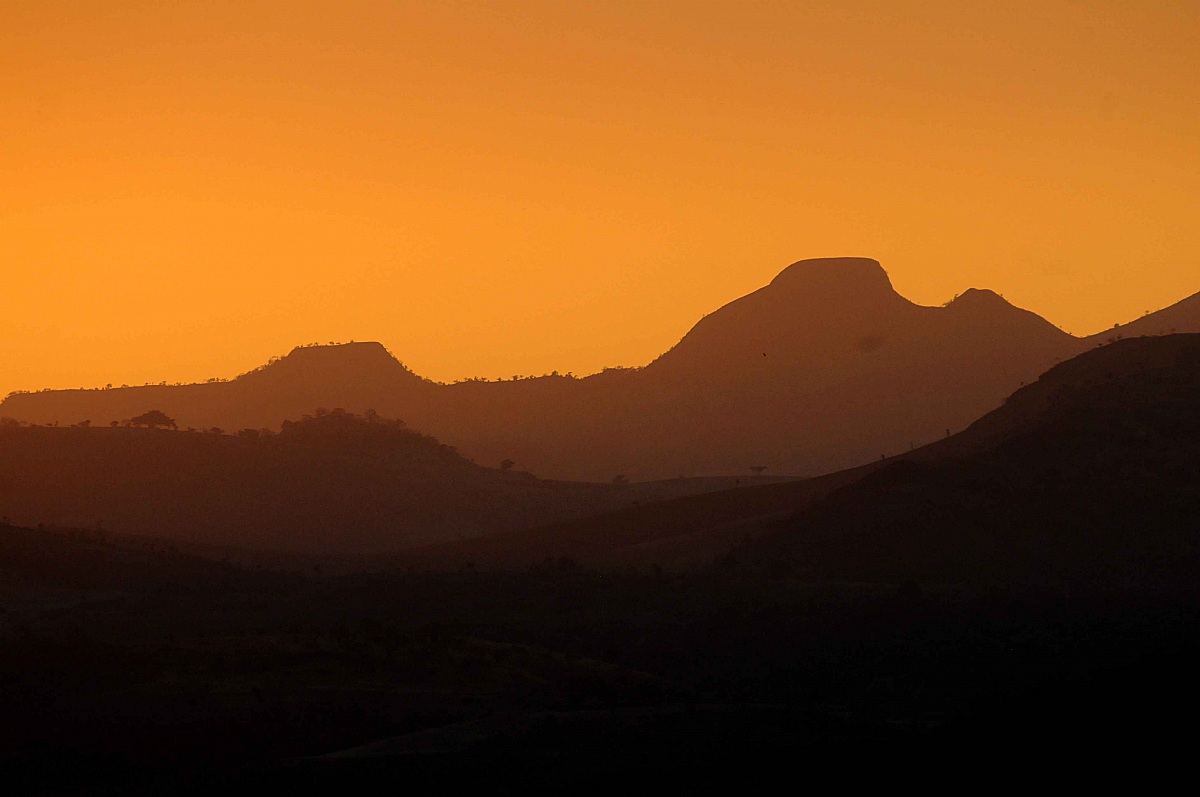 Sunset over the mountains of Ethiopia...