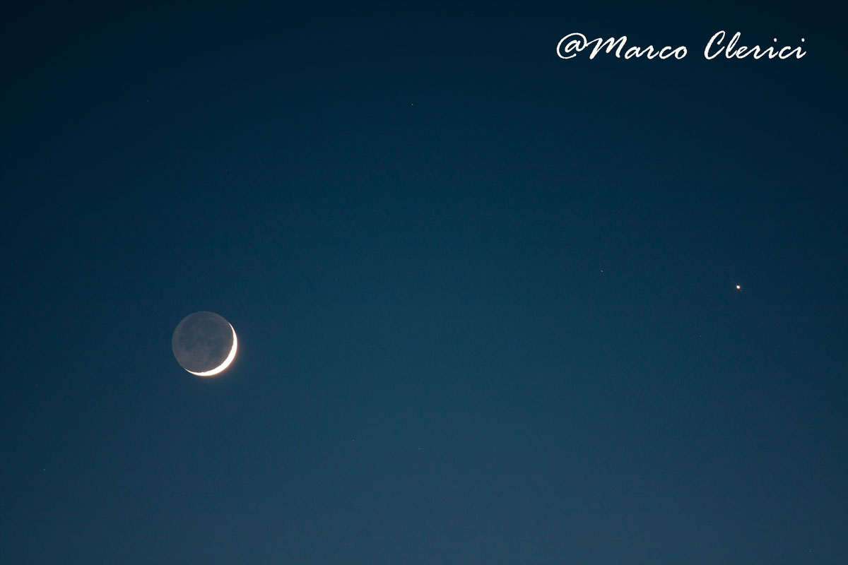 the moon with Jupiter...