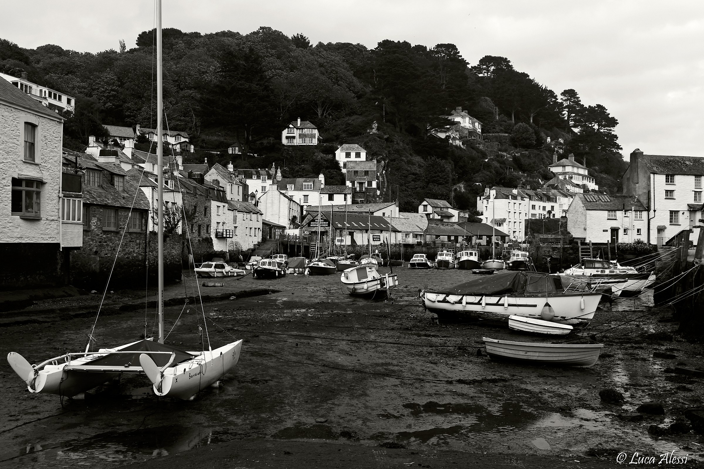 Polperro with low tide...