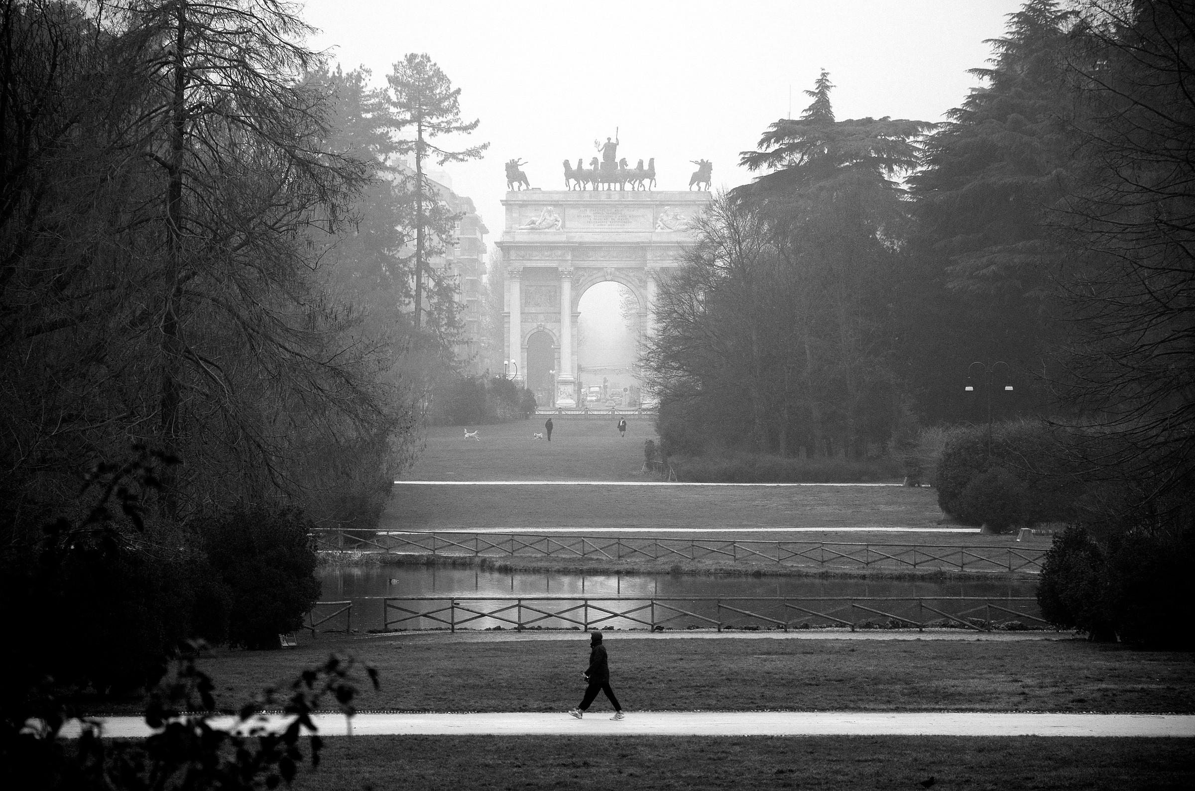 Milan - Parco Sempione BW...