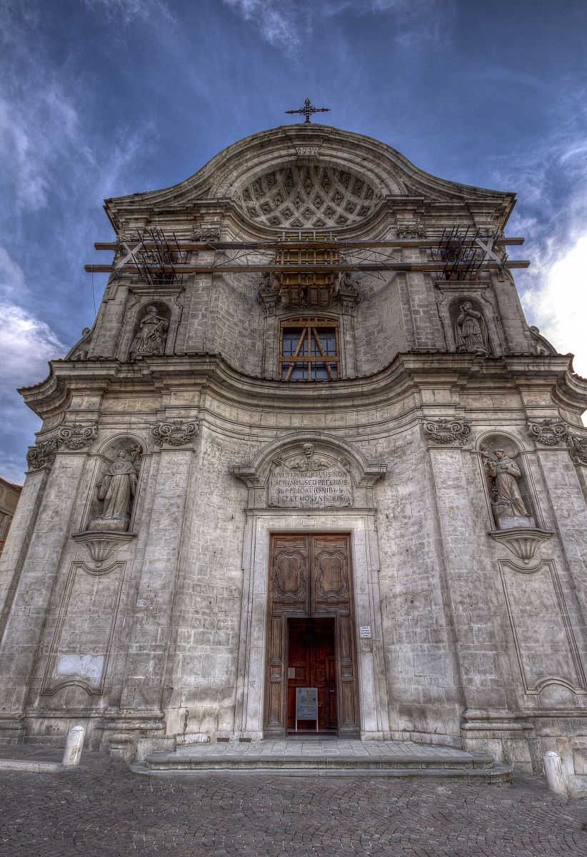 L'Aquila, the church Santa Maria del Suffrage...
