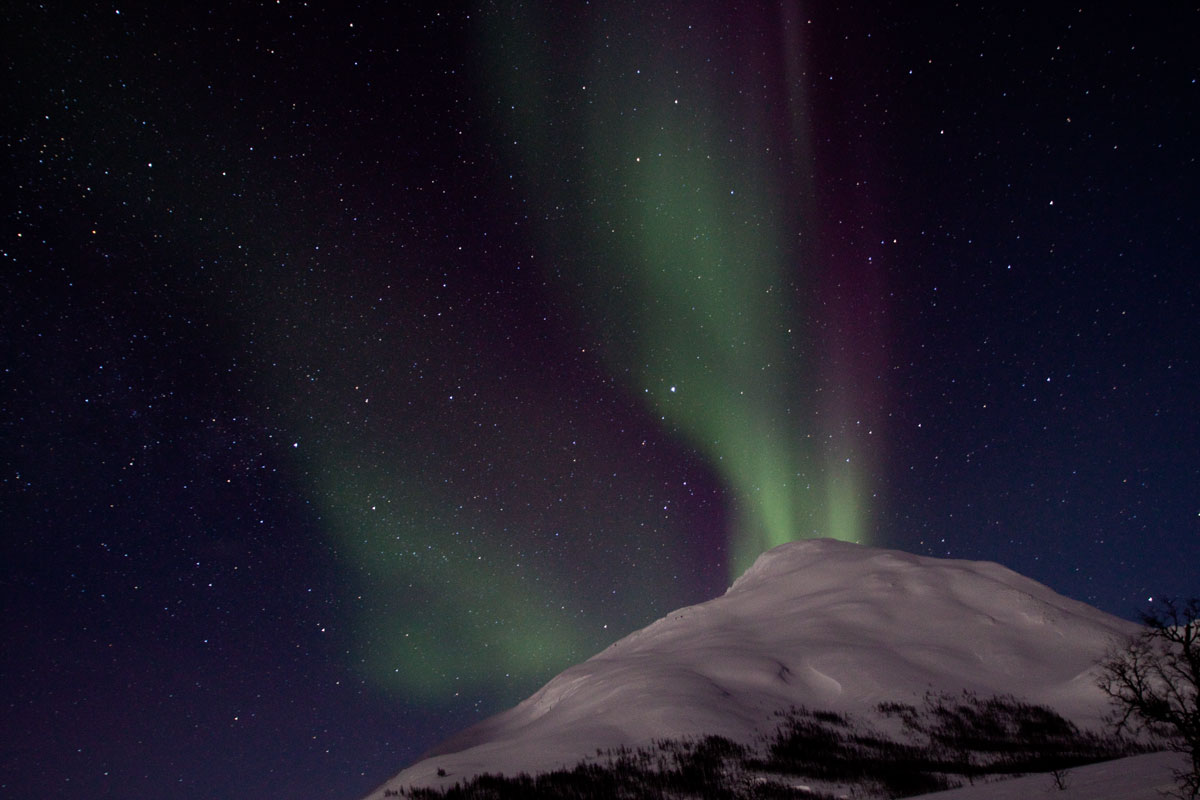 Northern lights in Lynden Alps, Norway...