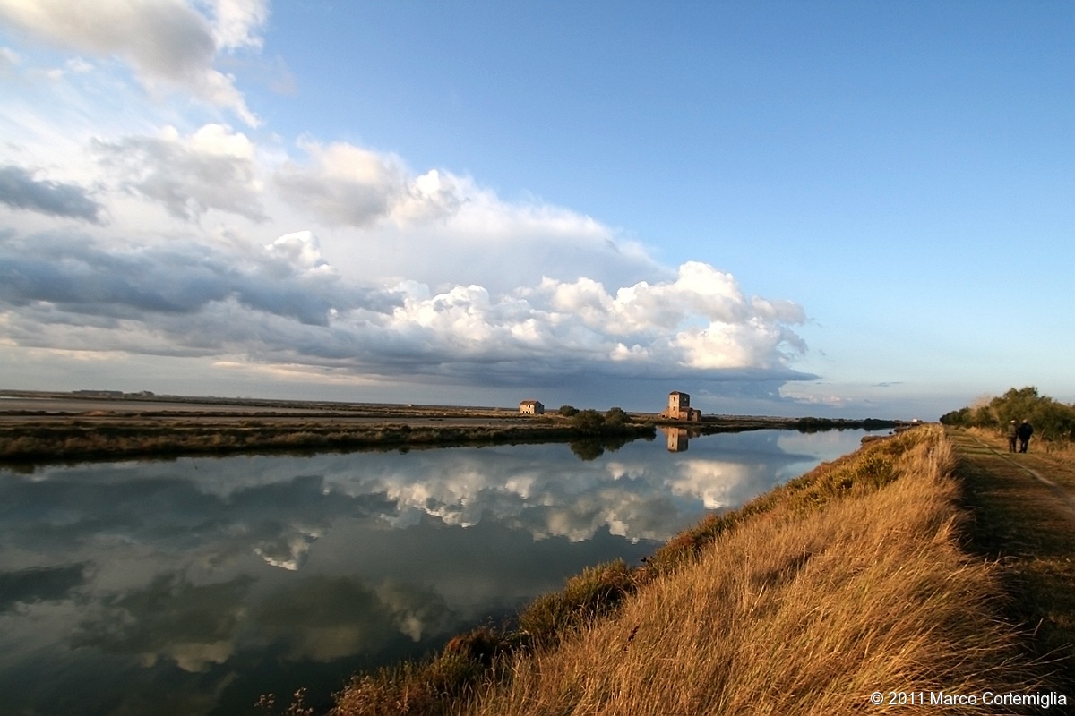 Sky and Water, salt marshes of Comacchio...
