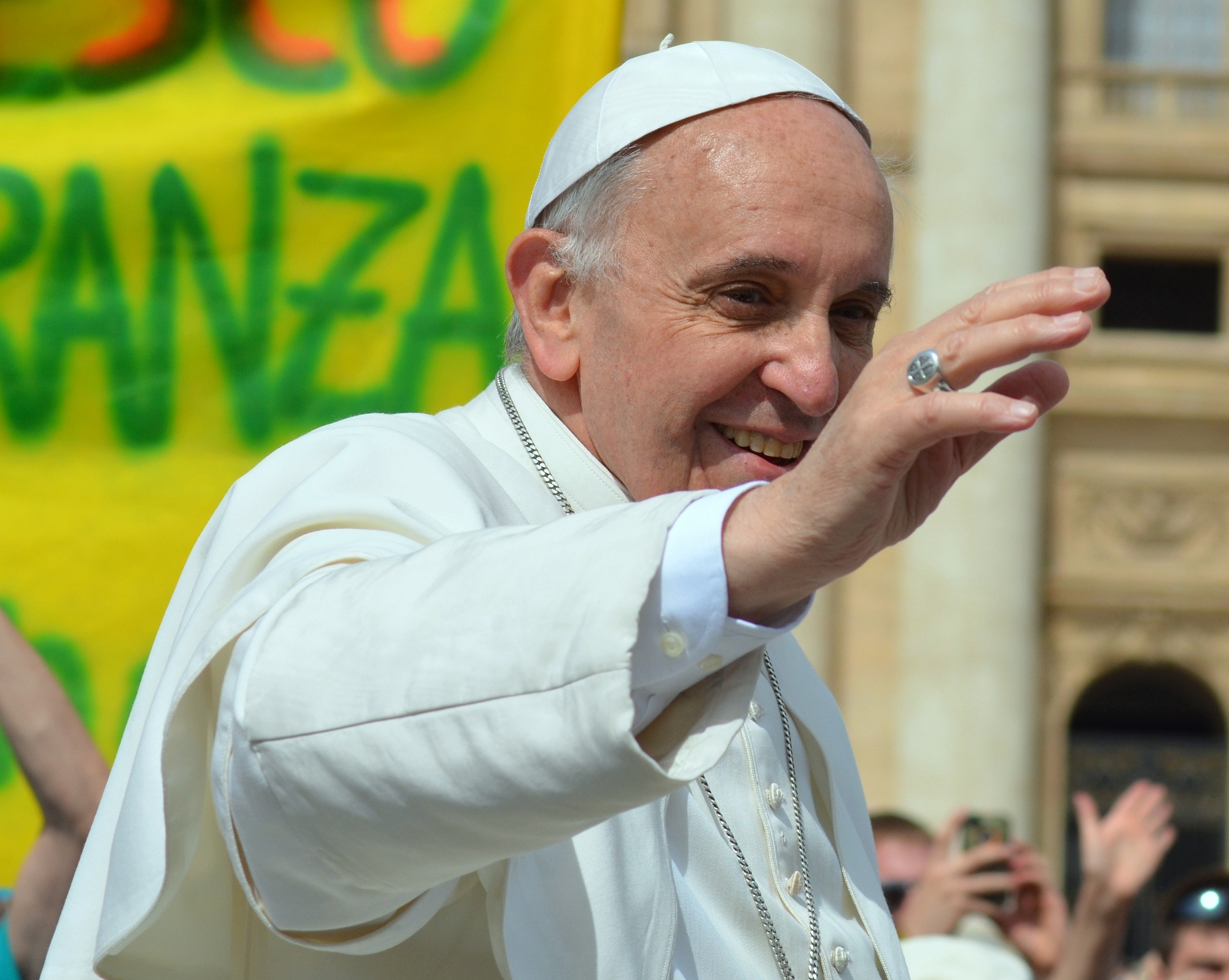 Il saluto di Papa Francesco...