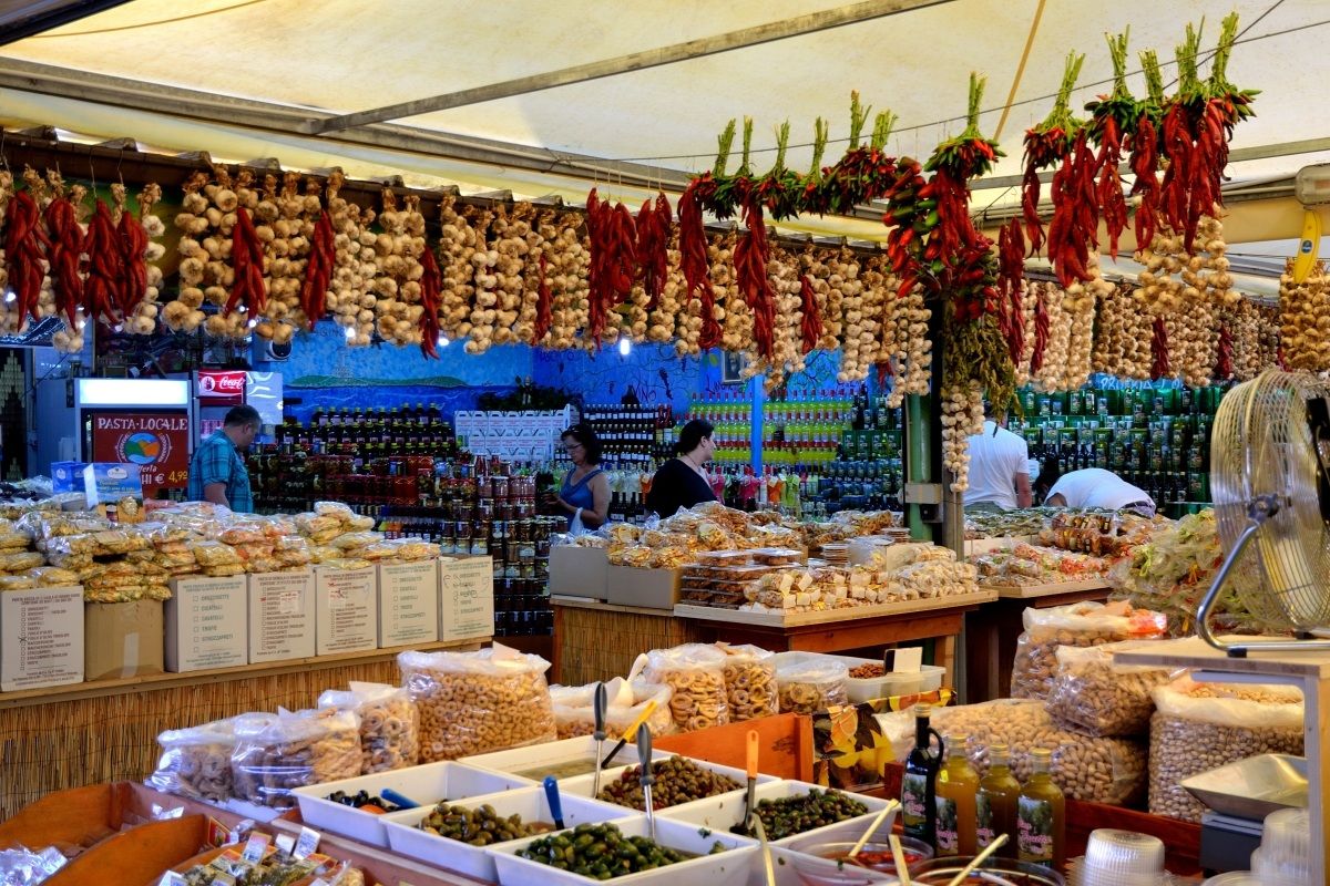 The market in Vieste...