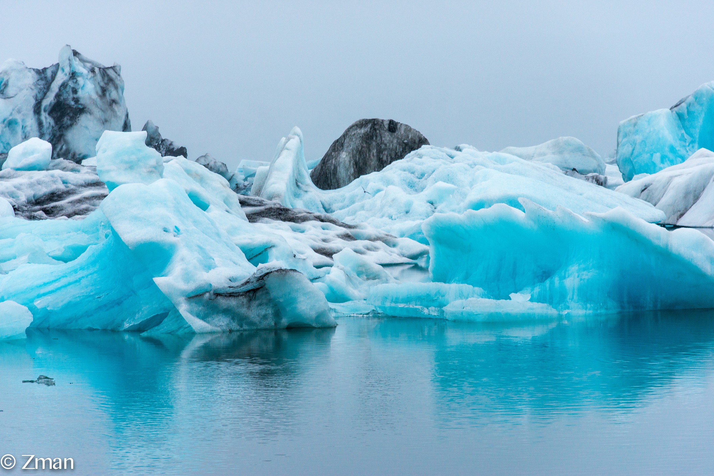 Floating Glacier Snow...