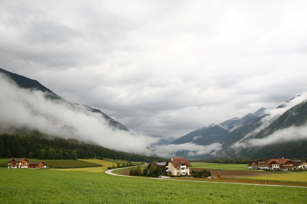 In mist and the sky...